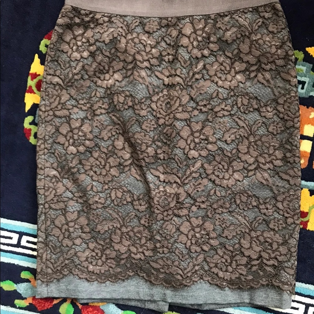 LOFT Lace Overlay Skirt